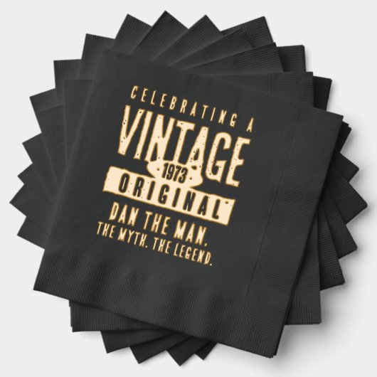 ヴィンテージグランジ動揺して誕生年 箔ナプキン (インサイチュ (積み重ね))