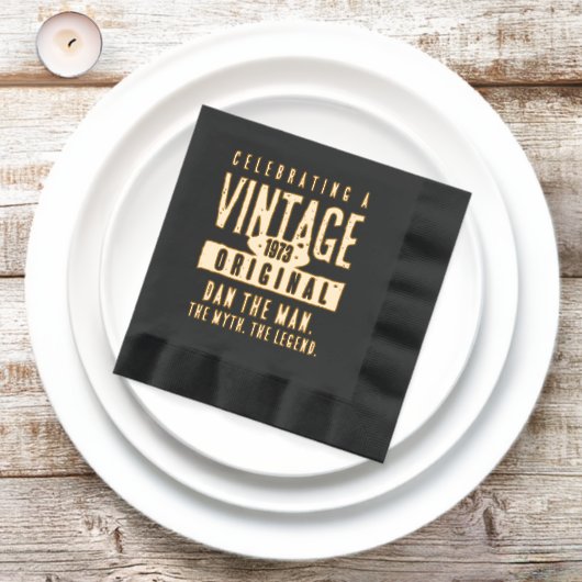 ヴィンテージグランジ動揺して誕生年 箔ナプキン (インサイチュ)