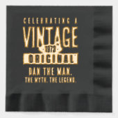 ヴィンテージグランジ動揺して誕生年 箔ナプキン (正面)