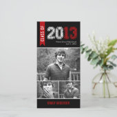 ヴィンテージグランジ卒業発表フォトカード 案内状 (スタンド正面)