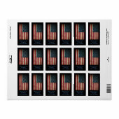 ヴィンテージグランジ愛国米国国旗 ラベル (フルシート)