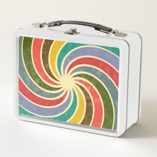 ヴィンテージグランジ抽象芸術クリーンアップ可能な背景。 メタルランチボックス (正面)