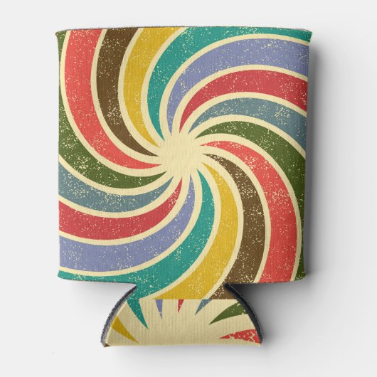 ヴィンテージグランジ抽象芸術クリーンアップ可能な背景。 缶クーラー (正面)