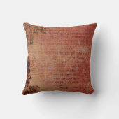 ヴィンテージグランジ抽象芸術 クッション (裏面)