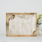 ヴィンテージグランジ焼きエッジのスクラップブックジャーナル紙 (スタンド正面)