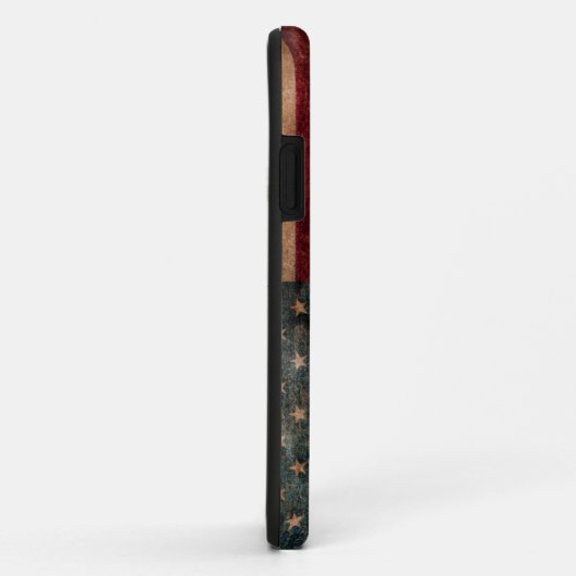 ヴィンテージグランジ米国スターズ&ストライプ国旗と地図 Case-Mate iPhoneケース (裏面/右)