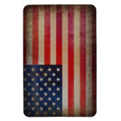 ヴィンテージグランジ米国国旗の冷蔵庫用マグネット マグネット (縦)