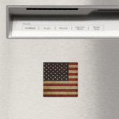 ヴィンテージグランジ米国国旗の磁石 マグネット (インサイチュ (食洗機))