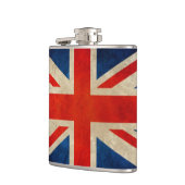 ヴィンテージグランジ素晴らしイギリスイギリス国旗のユニオン・ジャック フラスク (左)