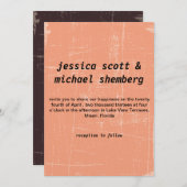 ヴィンテージグランジ組織 招待状 (正面/裏面)