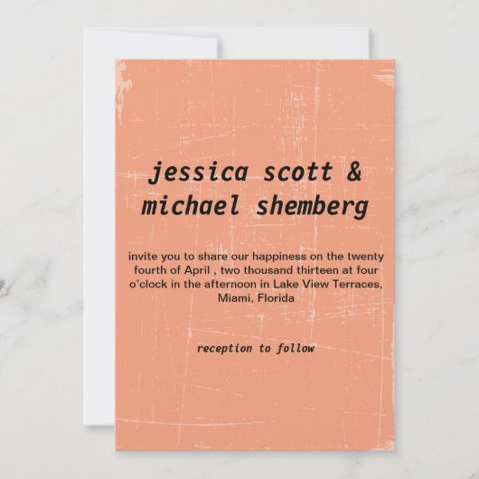 ヴィンテージグランジ組織 招待状 (正面)