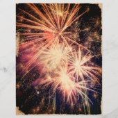 ヴィンテージグランジ花火スクラップブック紙 (正面)