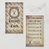 ヴィンテージグランジ鋏美容師美容師 ロイヤリティカード (正面/裏面)