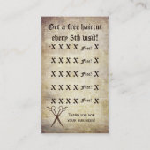 ヴィンテージグランジ鋏美容師美容師 ロイヤリティカード (裏面)