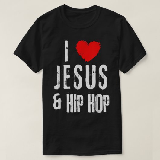 ヴィンテージグランジI Love JESUS and Christian Tシャツ (デザイン正面)