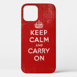 ヴィンテージグランジKeep Calm and Carry On iPhone 12ケース