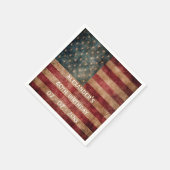ヴィンテージグランジUSAスター&ストライプ40歳 スタンダードカクテルナプキン (角)