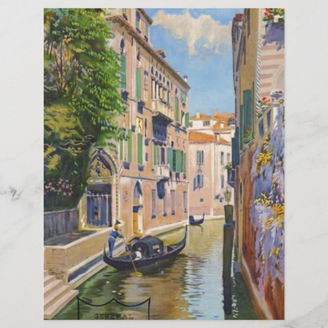 ヴィンテージグランドカナルゴンドラ – ヴェネツィアイタリア (正面)