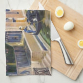 ヴィンテージグランドカナルゴンドラ – ヴェネツィアイタリア キッチンタオル (四つ折り)