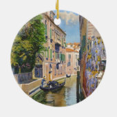 ヴィンテージグランドカナルゴンドラ – ヴェネツィアイタリア セラミックオーナメント (裏面)