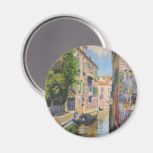 ヴィンテージグランドカナルゴンドラ – ヴェネツィアイタリア マグネット (正面/裏面)