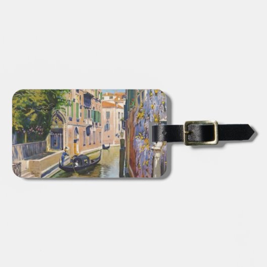 ヴィンテージグランドカナルゴンドラ – ヴェネツィアイタリア ラゲッジタグ (正面横)