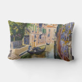 ヴィンテージグランドカナルゴンドラ – ヴェネツィアイタリア ランバークッション (裏面)