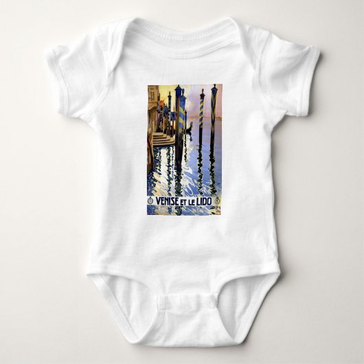 ヴィンテージグランドカナルヴェネツィアトラベル ベビーボディスーツ (正面)
