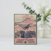 ヴィンテージグランドキャニオンアート ポストカード (スタンド正面)