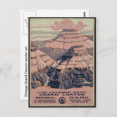 ヴィンテージグランドキャニオンアート ポストカード (正面/裏面)