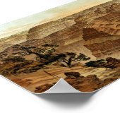 ヴィンテージグランドキャニオンナショナルパークアリゾナイラストレーター ポスター (角)