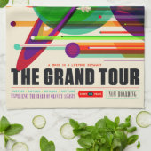 ヴィンテージグランドツア太陽のシステム旅行 キッチンタオル (折り畳み)