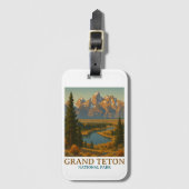 ヴィンテージグランドテトンナショナルパークトラベル ラゲッジタグ (正面縦)