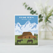 ヴィンテージグランドテトンナショナルパークワイオミントラベル ポストカード (スタンド正面)