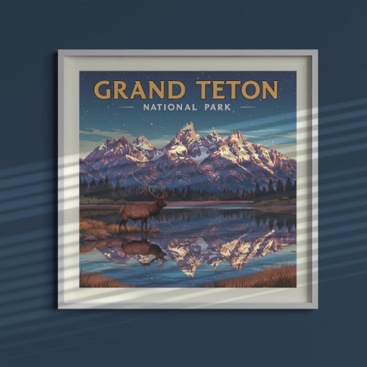 ヴィンテージグランドテトンナショナルパーク ポスター