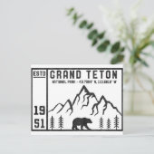 ヴィンテージグランドテトン国立公園ワイオミングマウンテン ポストカード (スタンド正面)