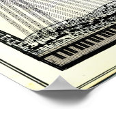 ヴィンテージグランドピアノポスター ポスター (角)