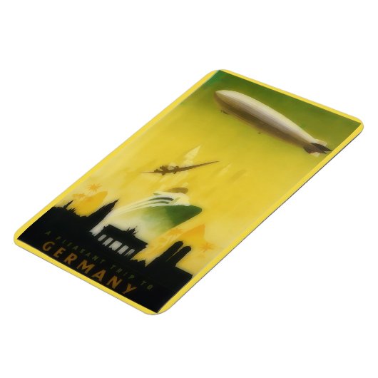 ヴィンテージグラーフツェッペリン旅行ポスターno2 マグネット (左側)