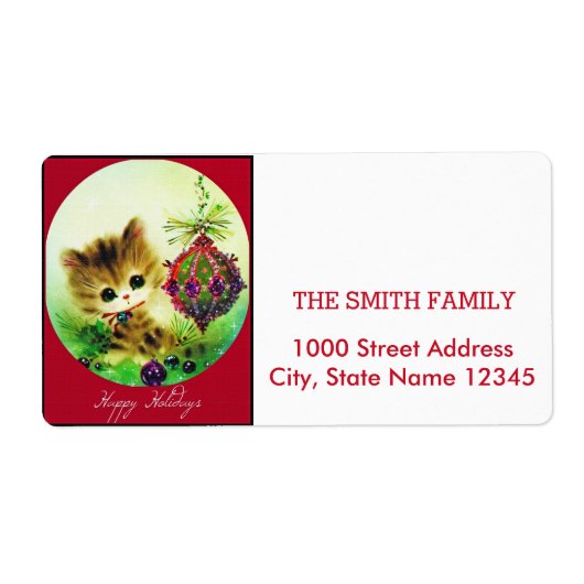 ヴィンテージグリッタークリスマス ラベル (正面)