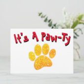 ヴィンテージグリッタードッグポープリント 招待状 (スタンド正面)