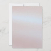 ヴィンテージグリッターフレームピンクボウフェイクフォイルバプテスマ 招待状 (裏面)