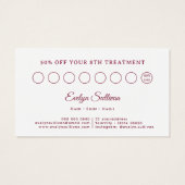 ヴィンテージグリッターフレームピンクボウロイヤリティカード (裏面)