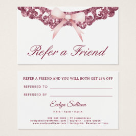 ヴィンテージグリッターフレームピンクボウ紹介カード