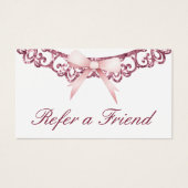 ヴィンテージグリッターフレームピンクボウ紹介カード (正面)