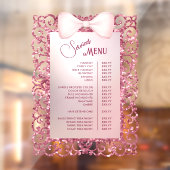 ヴィンテージグリッターフレームPink Bowサービスメニュー ウィンドウサイン (シート2)