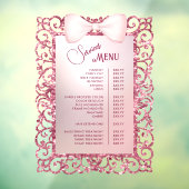 ヴィンテージグリッターフレームPink Bowサービスメニュー ウィンドウサイン (シート3)