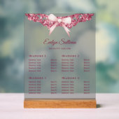 ヴィンテージグリッターフレームPink Bow価格表 アクリルサイン (ニュートラル)