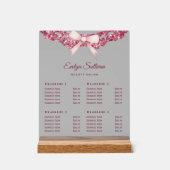 ヴィンテージグリッターフレームPink Bow価格表 アクリルサイン (正面)