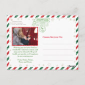 ヴィンテージグリッター家族の写真Airmailクリスマス ポストカード (裏面)