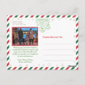 ヴィンテージグリッター家族の写真Airmailクリスマス ポストカード (裏面)